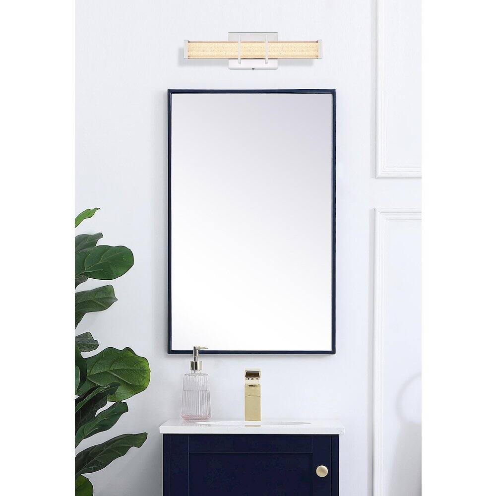 Alt View 5. Living District - Ivaan 16 Inch Led Wall Sconce In Chrome - Chrome.