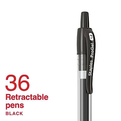36 Retractable Pens  
BLACK  
Staples ProGel