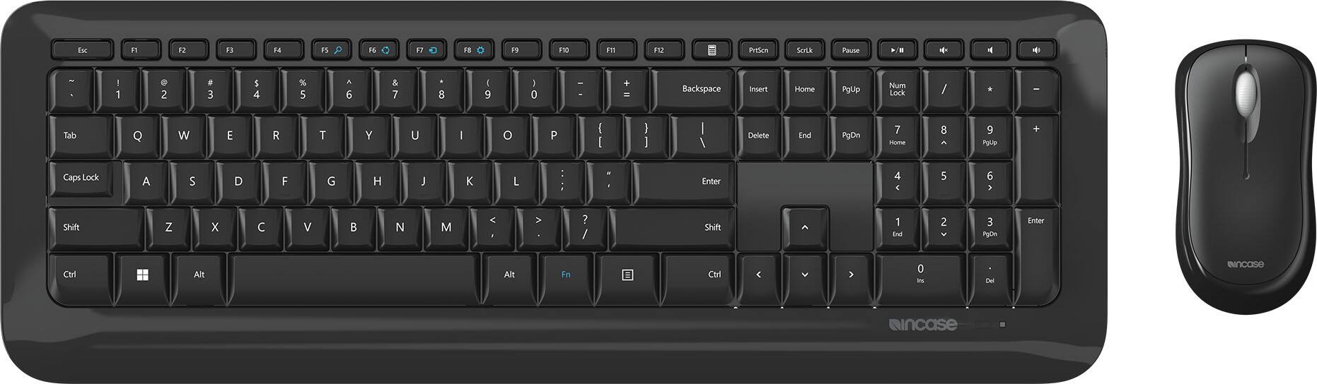 Incase - Wireless Desktop 850 EN Layout Designed by Microsoft - Black