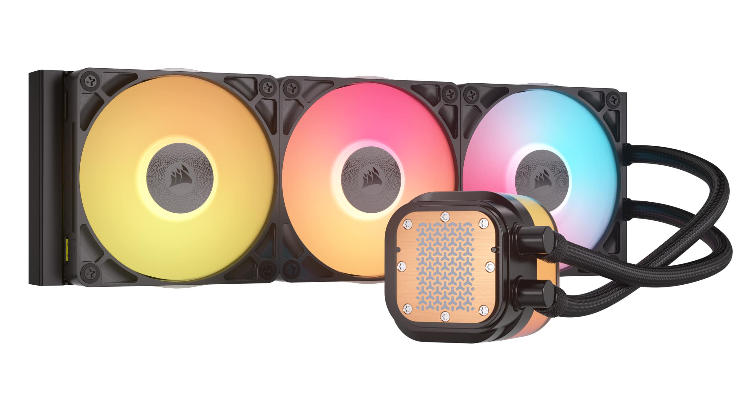 Alt View 11. CORSAIR - iCUE LINK TITAN 360 RX LCD Liquid CPU Cooler - Black.