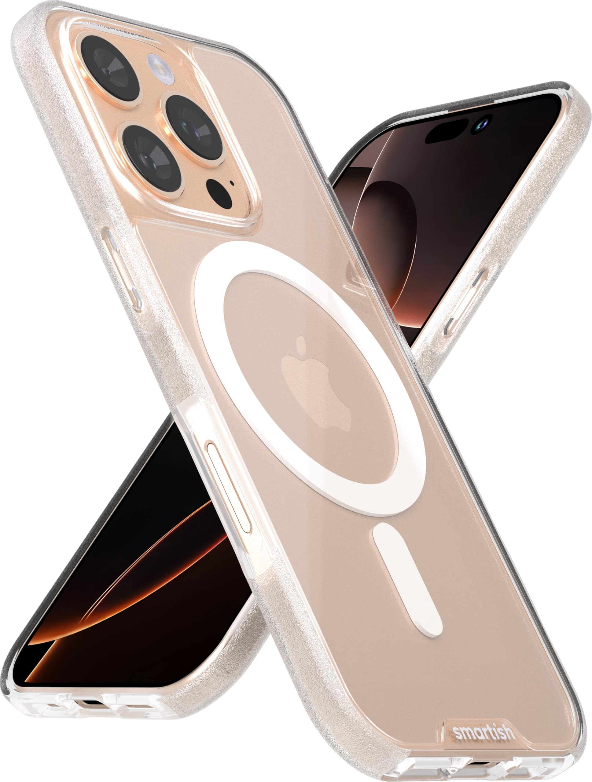 Front. Smartish - Smartish iPhone 16 MagSafe Case - Gripmunk - Protective Slim Grip Magnetic Cover - Clearly Clear - Clearly Clear.