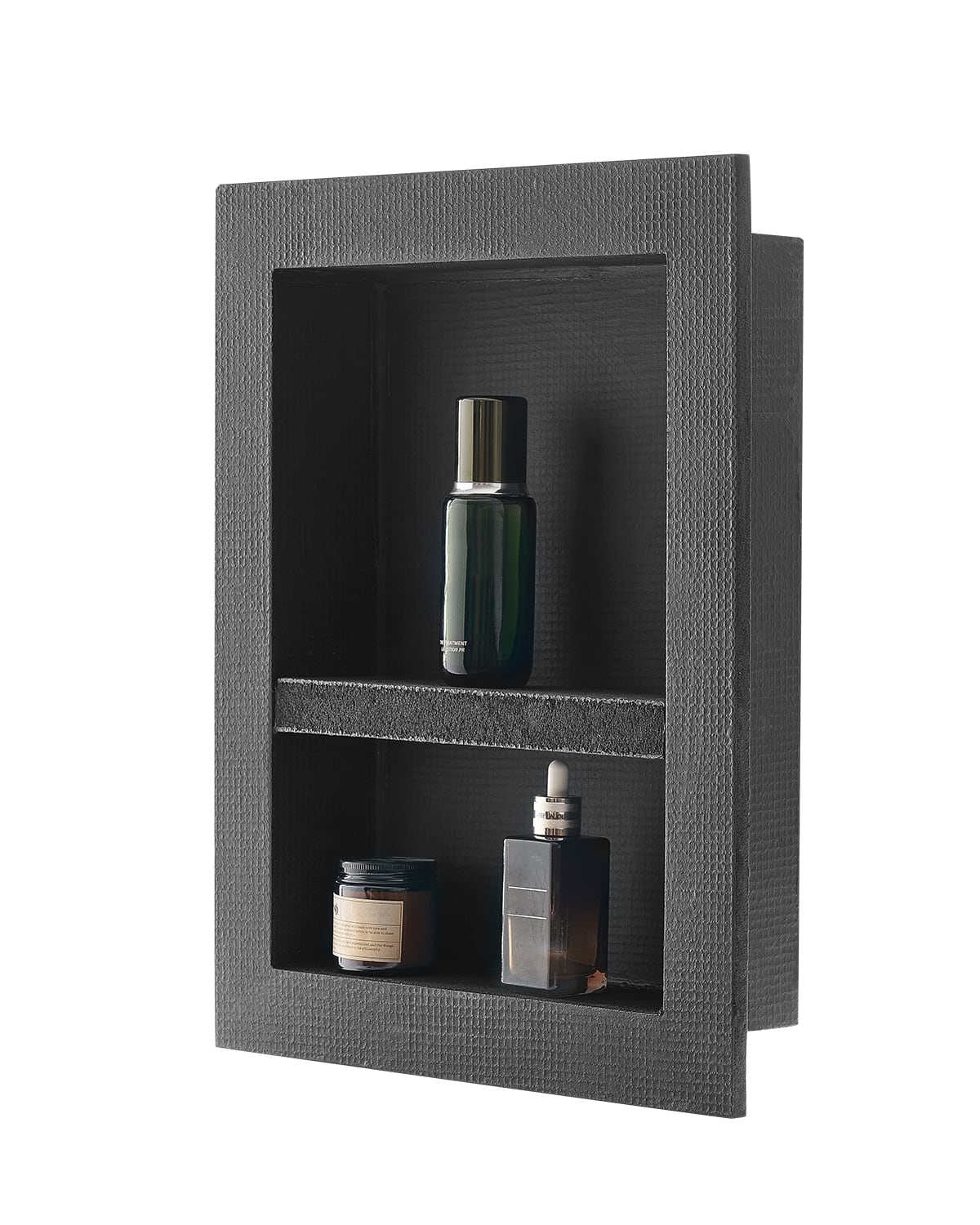 VEVOR - Shower Niche, 16 x 20 x 4 inch Recessed Wall Niche with Movable Divider Shelf, Modern Soap & Shampoo Storage Organizer - Black