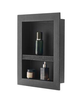 VEVOR - Shower Niche, 16 x 20 x 4 inch Recessed Wall Niche with Movable Divider Shelf, Modern Soap & Shampoo Storage Organizer - Black