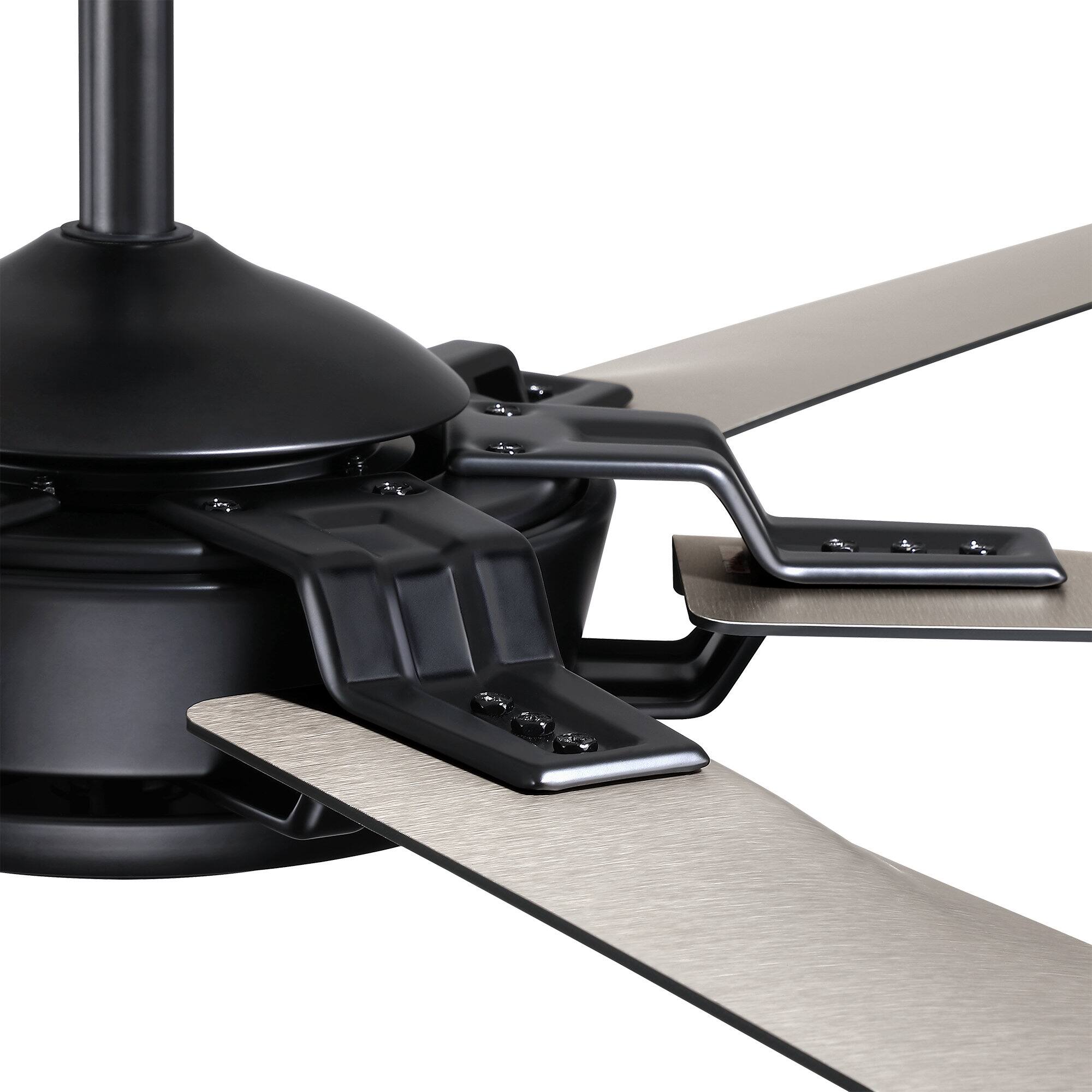 Alt View 4. Parrot Uncle - 70 in. Indoor Black 6-Speed DC Reversible Motor Ceiling Fan with Light and Remote - Black.
