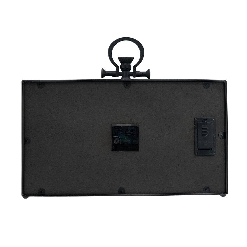 Alt View 2. BreeBe - 17.5x3x13' Decorative Black and Gold Gear Table Clock - Black.