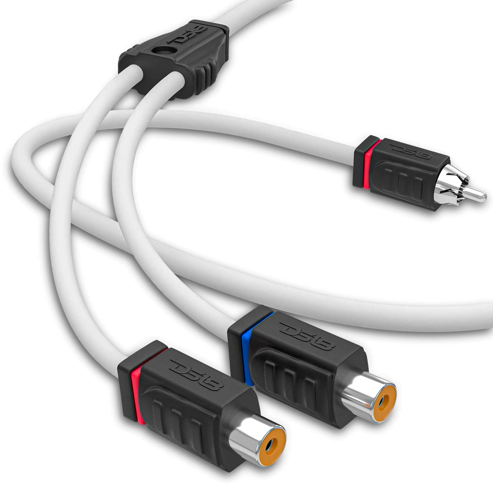 DS18 Audio - Marine RCA Y-Splitter Cable, 2 Female to 1 Male