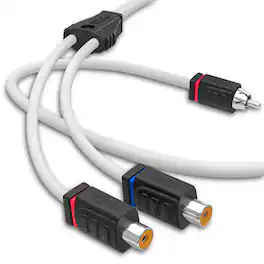 DS18 Audio - Marine RCA Y-Splitter Cable, 2 Female to 1 Male