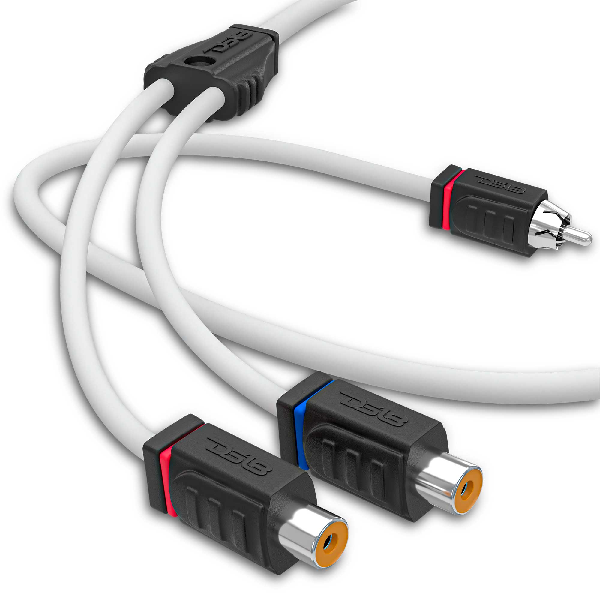 DS18 Audio - Marine RCA Y-Splitter Cable, 2 Female to 1 Male