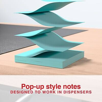 Pop-up style notes  
DESIGNED TO WORK IN DISPENSERS
