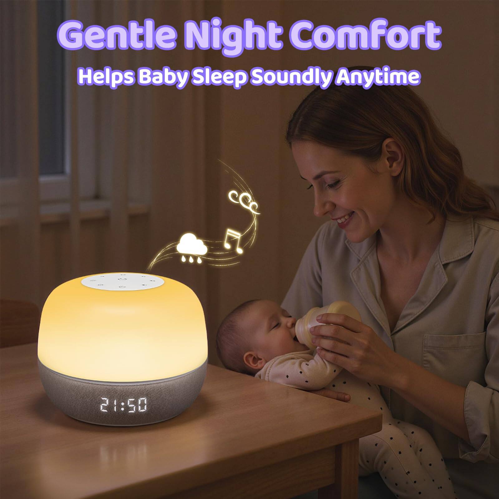 Gentle Night Comfort  
Helps Baby Sleep Soundly Anytime  

21:50