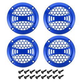 Unique Bargains - 4pcs 2" Speaker Grill Mesh Plastic Woofer Guard Protector Plastic Frame with Screws for Home Audio Car Speaker - Blue