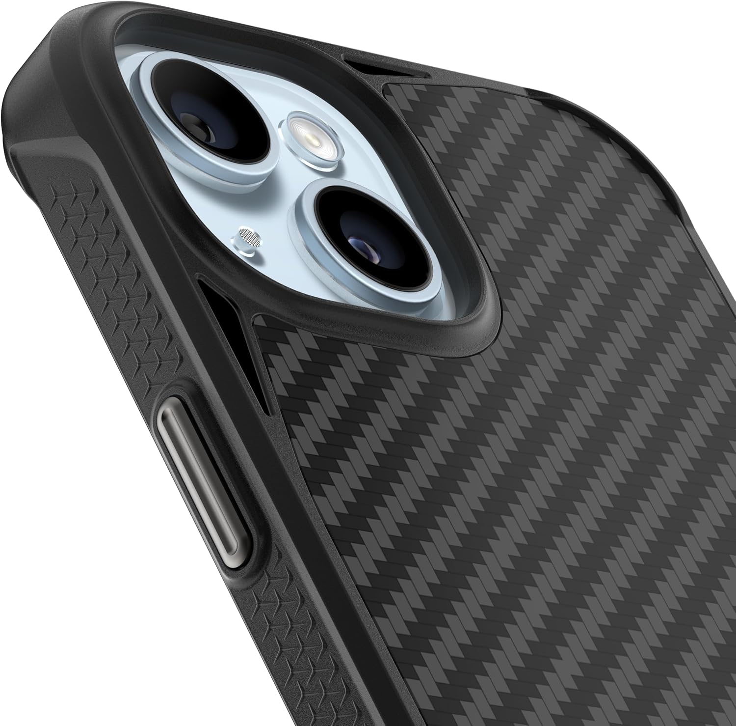 Left. Rebel - Rebel - Rebel Series GEN5 Case For Apple iPhone 15 - Black/Aramid Fiber - Black.