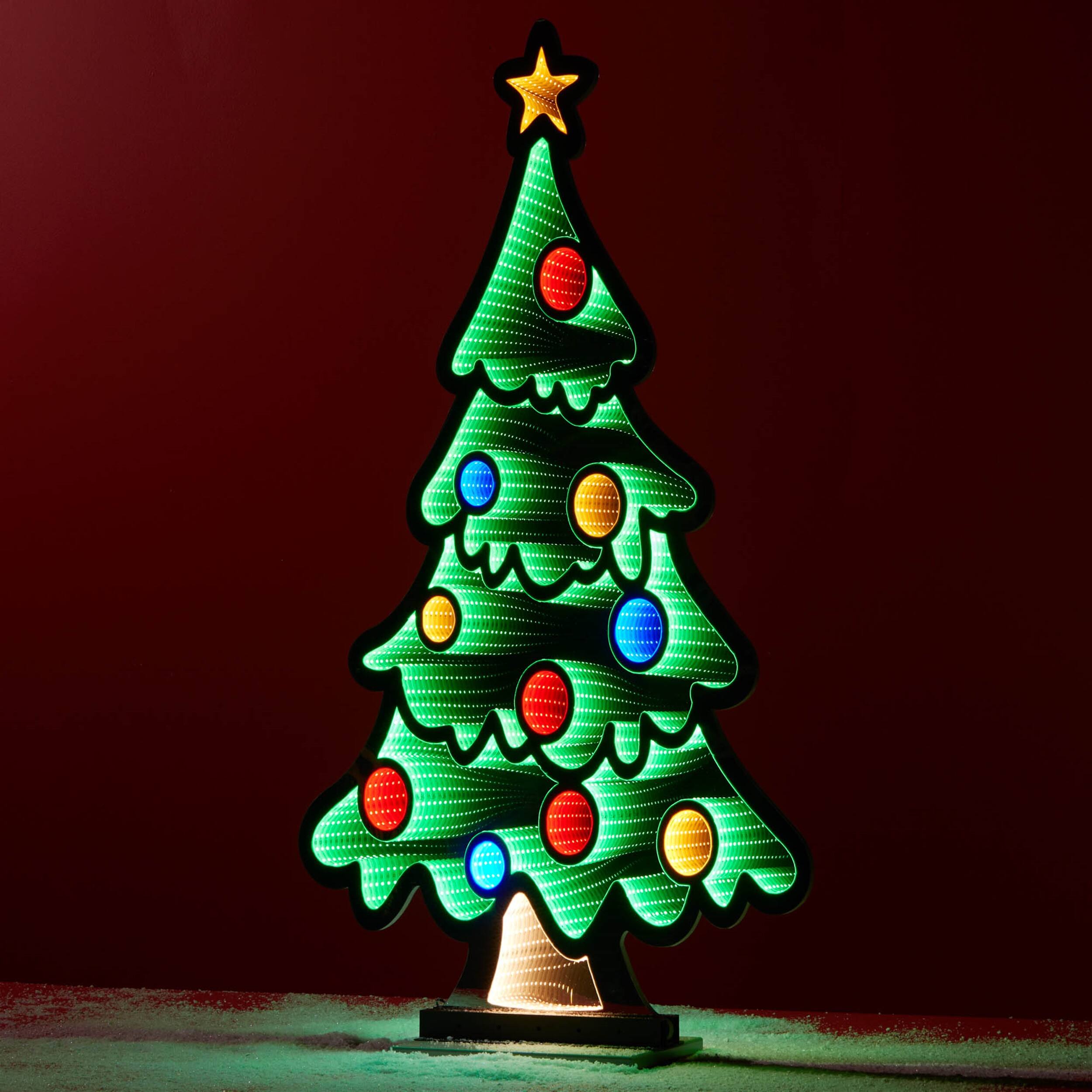 Angle. BreeBe - Tree w/Ornament Ekkolight 47"H - Green.