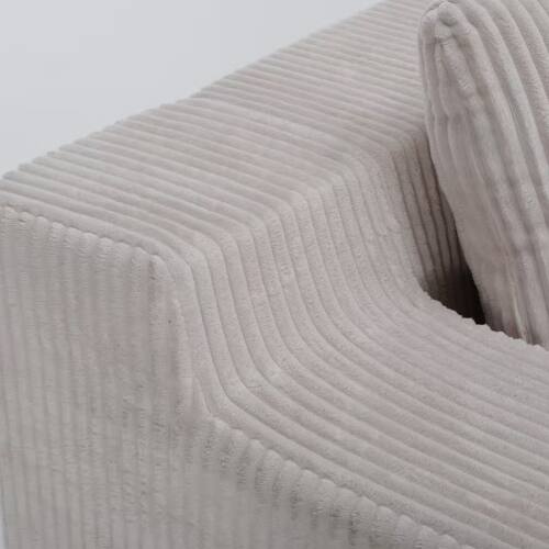 Left. Anysun - Corduroy L-Shape Modular Sectional Sofa Set - Luxury Floor Couch, Foam-Filled Compressed for Living Room & Bedroom - Beige.