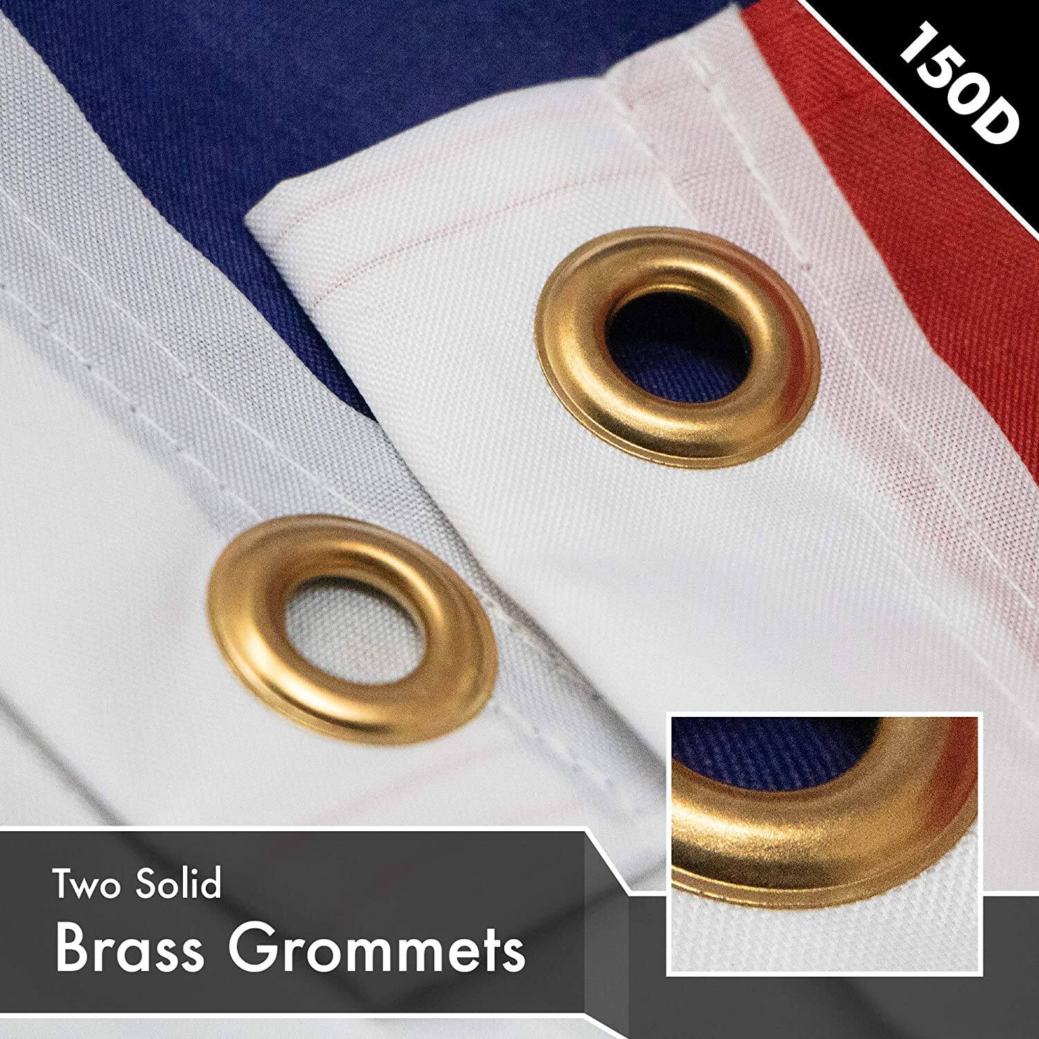150D  
Two Solid Brass Grommets