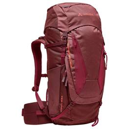 VAUDE - Women's Asymmetric 38+8 Trekking Backpack - Dark Cherry