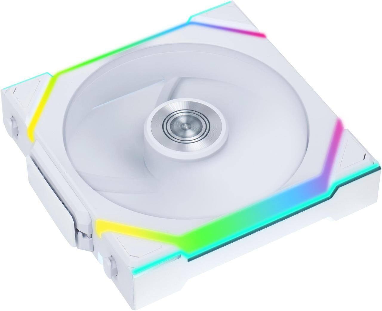 Angle. Lian Li - UNI FAN SL Wireless 120mm ARGB Case Fan Single - White.