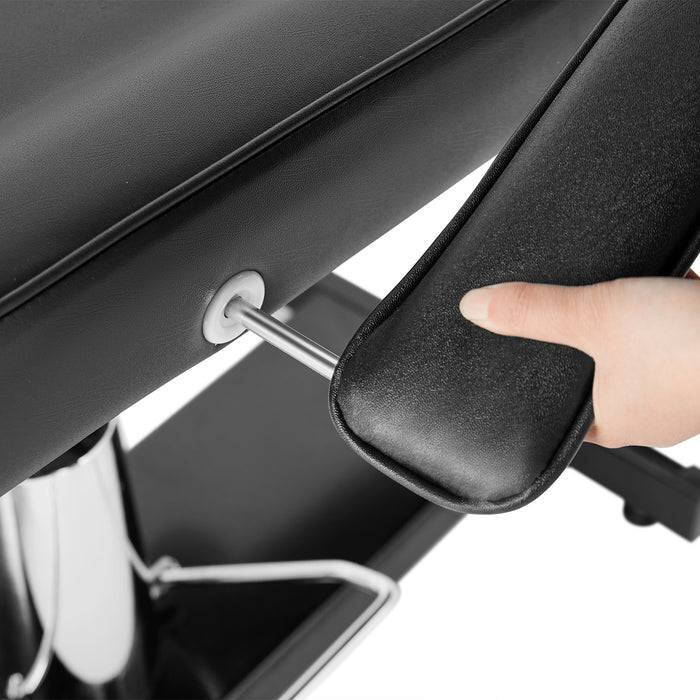 Alt View 7. Winado - 3-Section Hydraulic Facial Bed Massage Table Reclining Chair with Adjustable Backrest & Footrest for Beauty Salon Spa - Black.