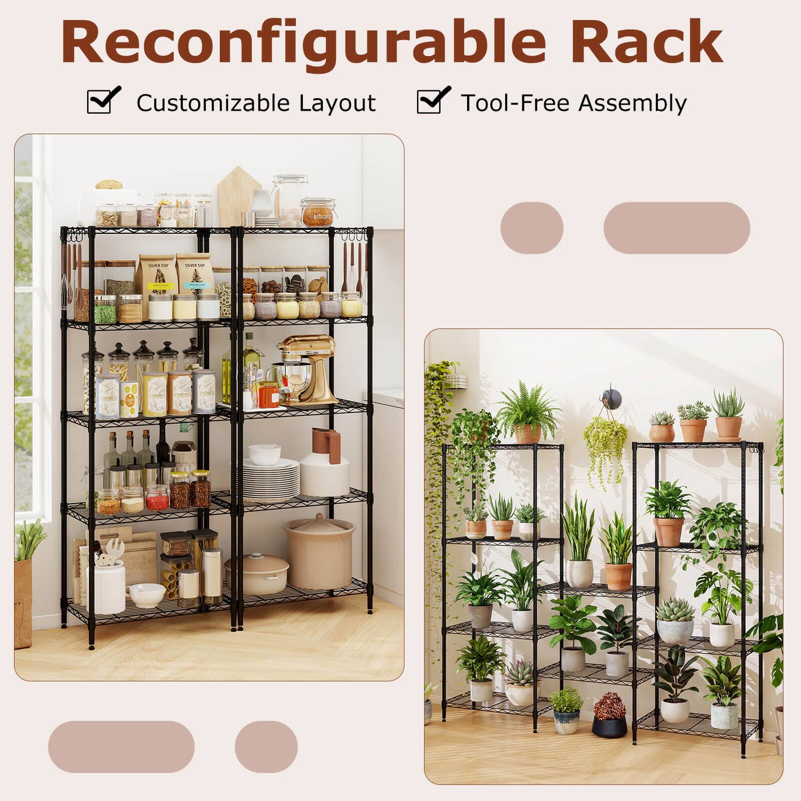 Reconfigurable Rack  
- Customizable Layout  
- Tool-Free Assembly