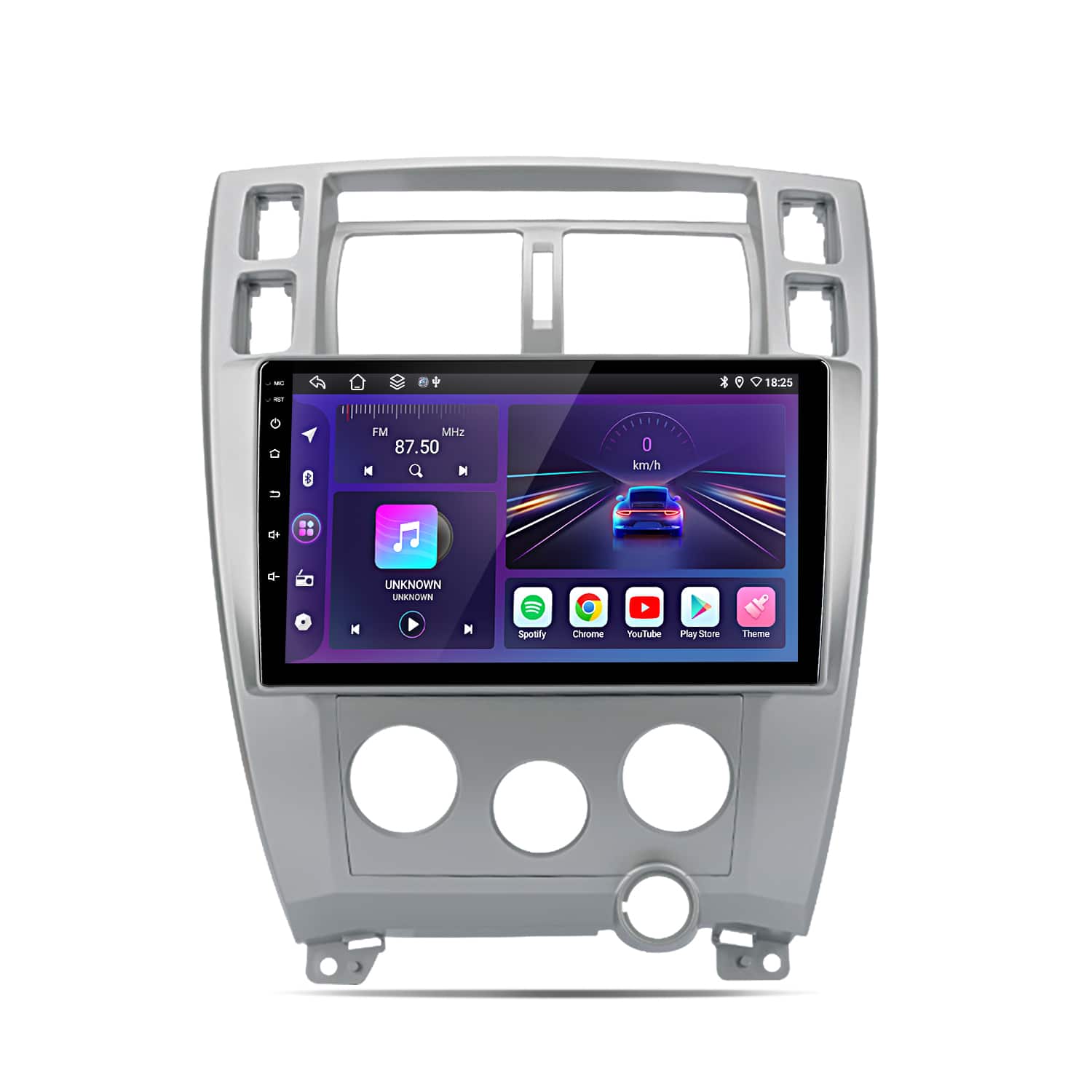 Junsun - 8Core 6+128GB Android 15 10" carplay For Hyundai Tucson 2006-2013 Car Stereo Radio GPS Navi WIFI RDS DSP SWC BT FM - Silver