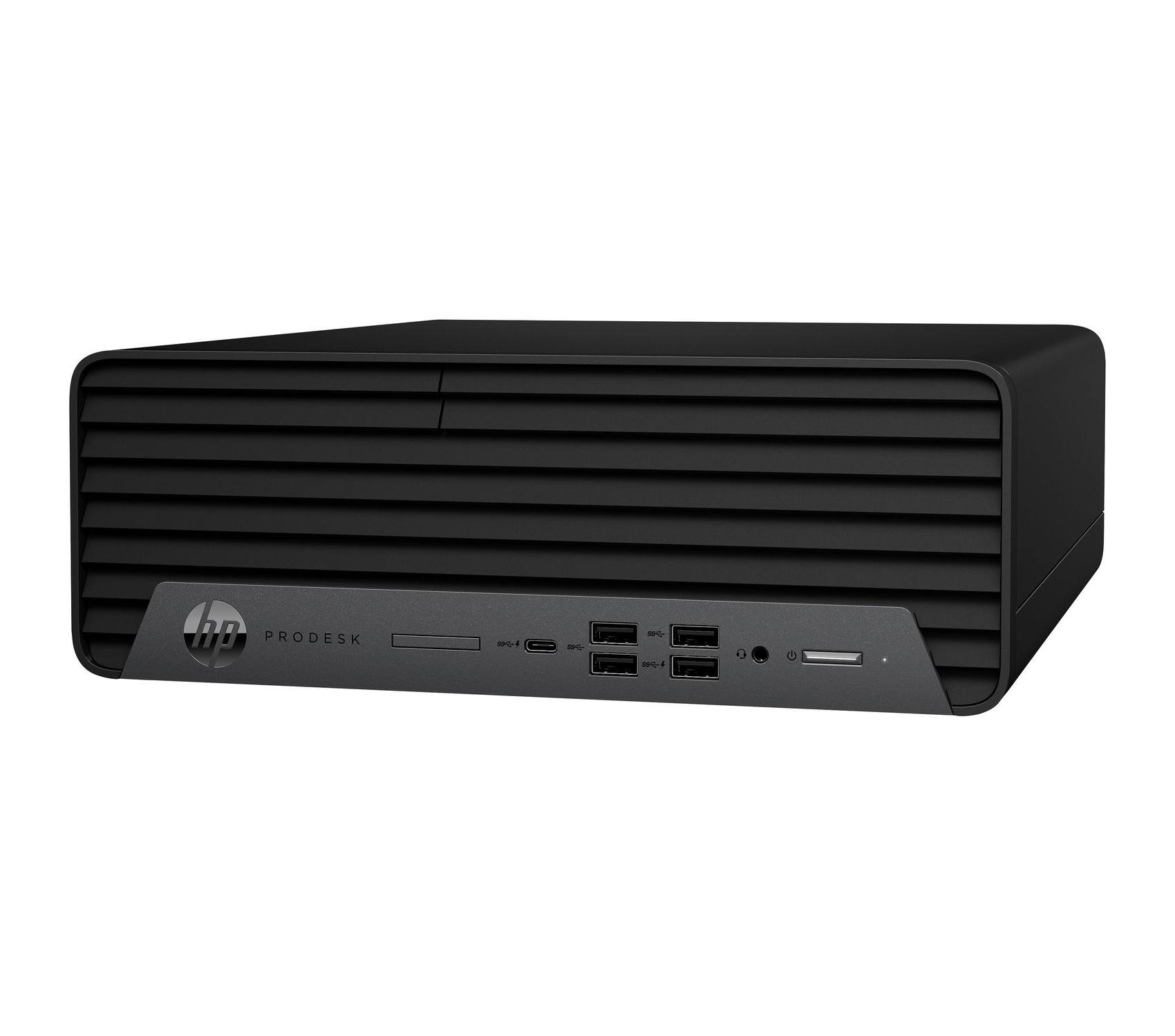 Left. HP - HP 600 G6 SFF Core i7-10700 2.9GHz, 16GB, 512GB NVMe SSD, Windows 11 Pro - Black.