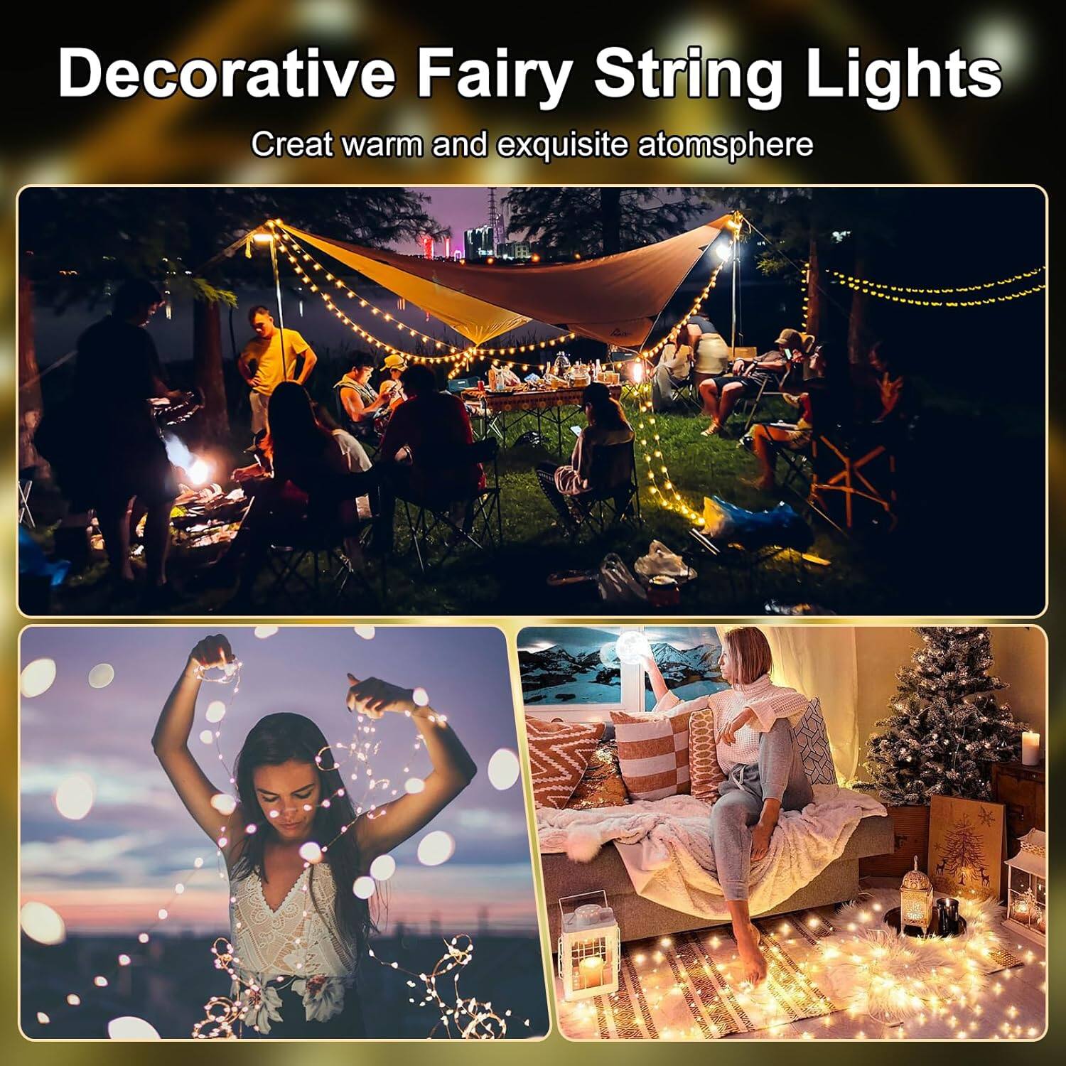 Decorative Fairy String Lights  
Create warm and exquisite atmosphere
