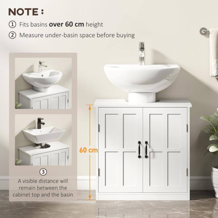 NOTE:
1. Fits basins over 60 cm height
2. Measure under-basin space before buying

60 cm

3. A visible distance will remain between the cabinet top and the basin