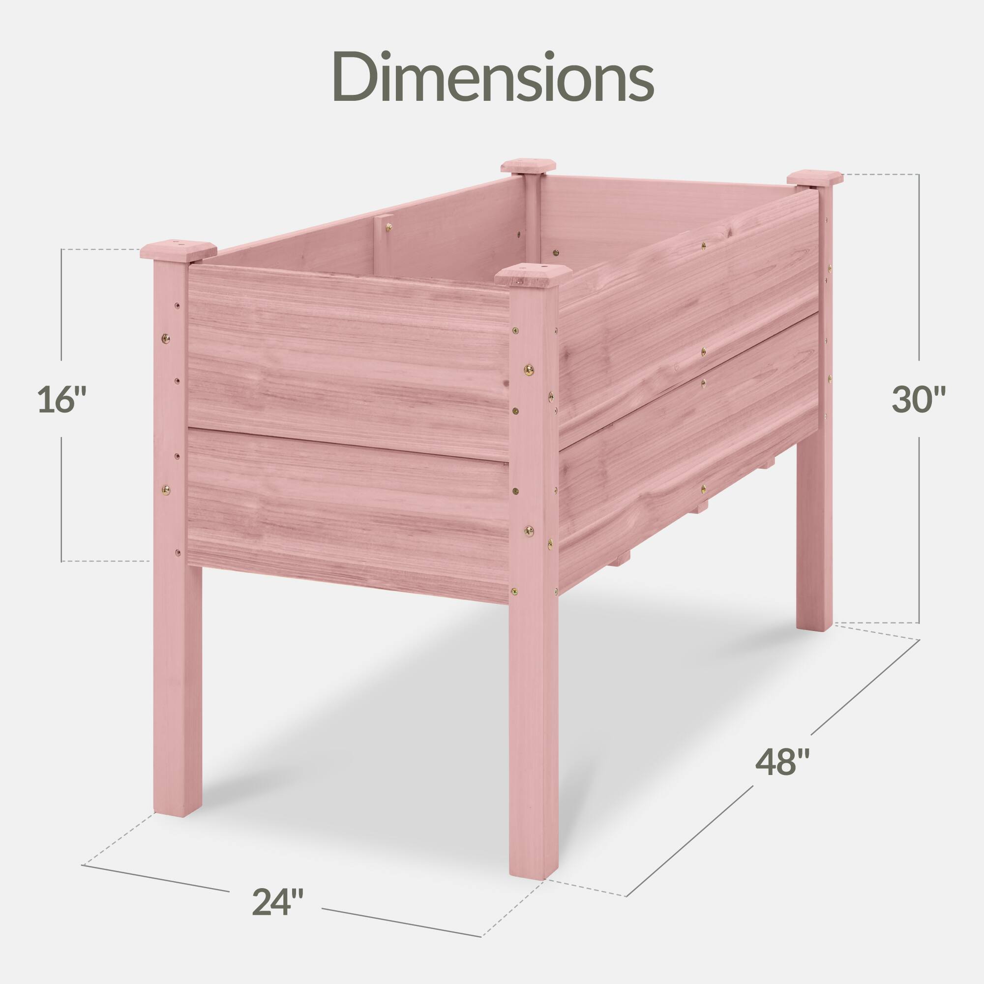 Dimensions: 16" x 30" x 24" x 48"