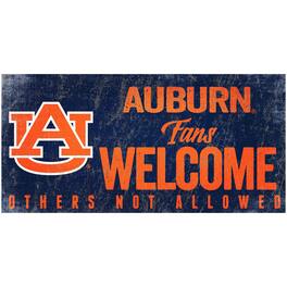 Fan Creations - Auburn Tigers 6" x 12" Fans Welcome Sign - Multicolor