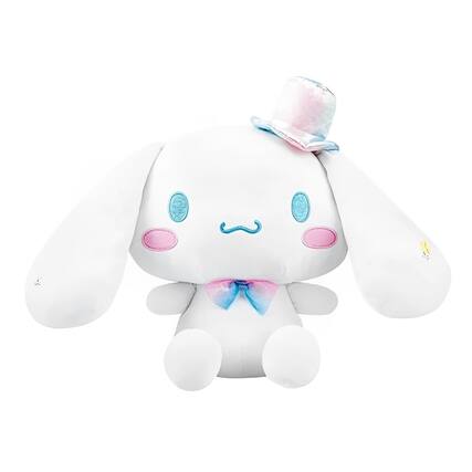 Front. Fiesta - Sanrio Cinnamaroll in Top Hat 9.5 Inch Plush - White.