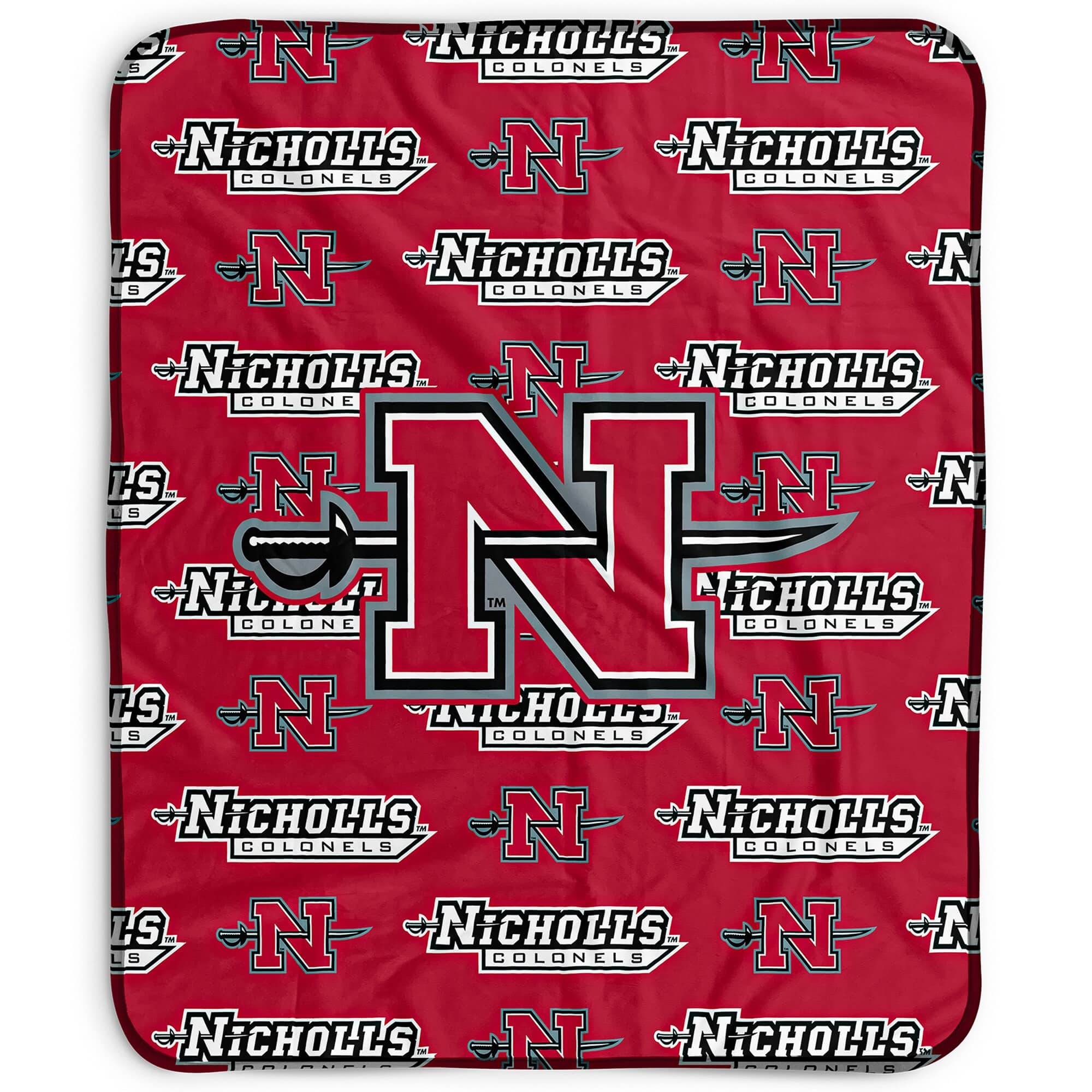Pegasus - Nicholls State Colonels 50" x 60" Repeat Wordmark Fleece Blanket - Multicolor