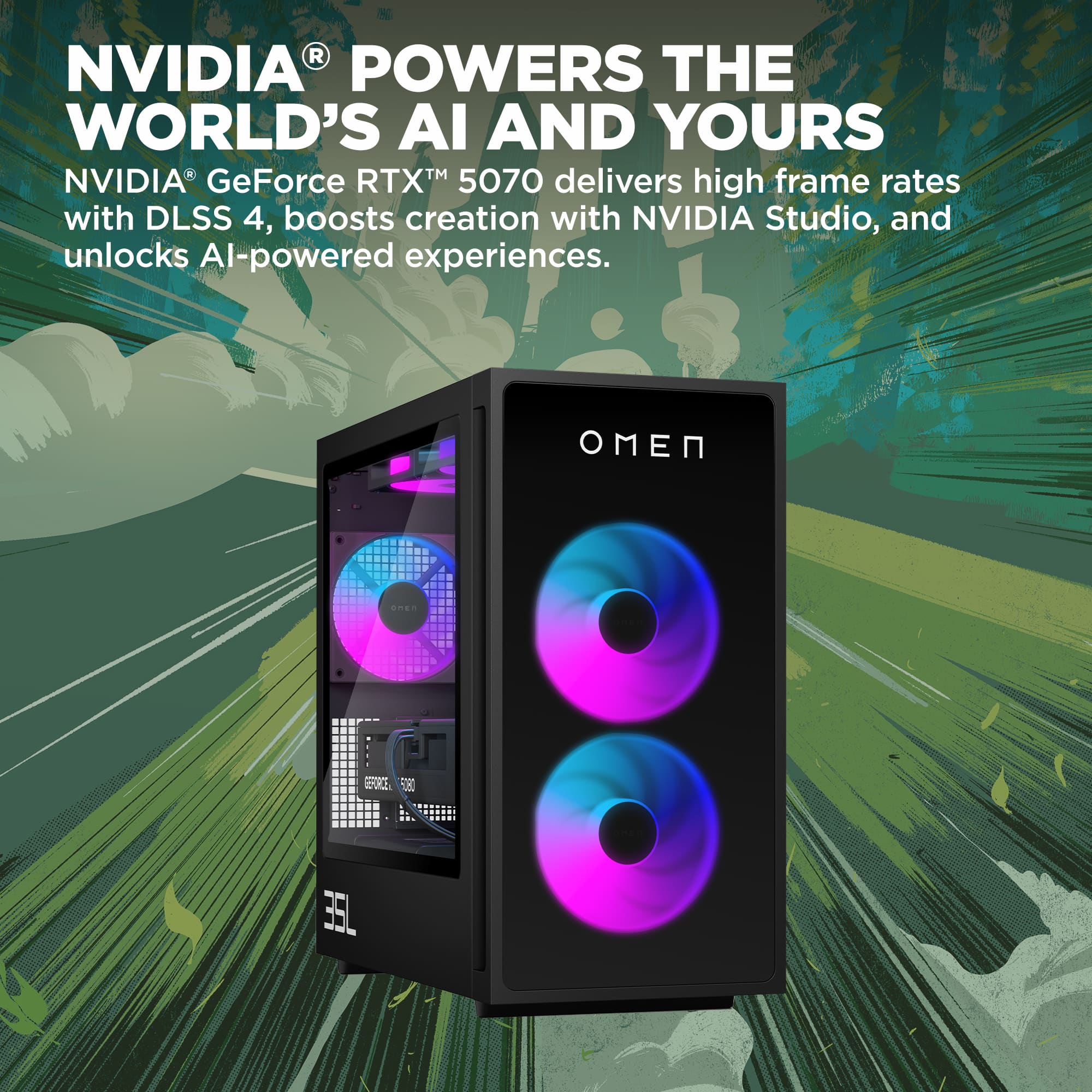 HP OMEN 35L Gaming Desktop Intel Core i7 14700F 16GB DDR5 Memory