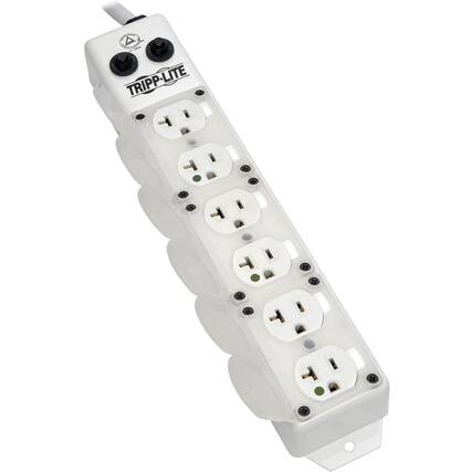 Front. Tripp Lite - Eaton Tripp Lite Series Safe-IT UL 1363A Medical-Grade Power Strip for Patient-Care Vicinity, 6x 20A Hospital-Grade - Unknown.