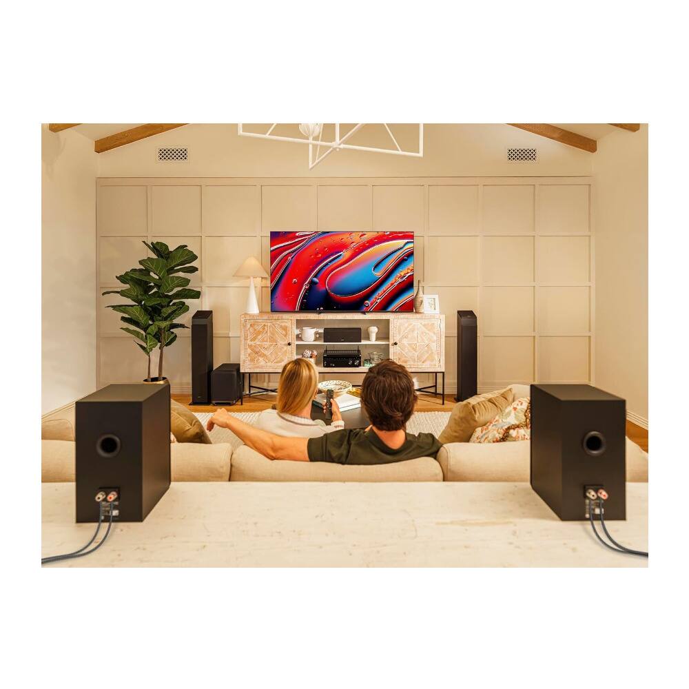 Back. Sony - Sony 3-Way Bookshelf Speakers (Pair) with Floorstanding Speaker (Pair) Bundle.