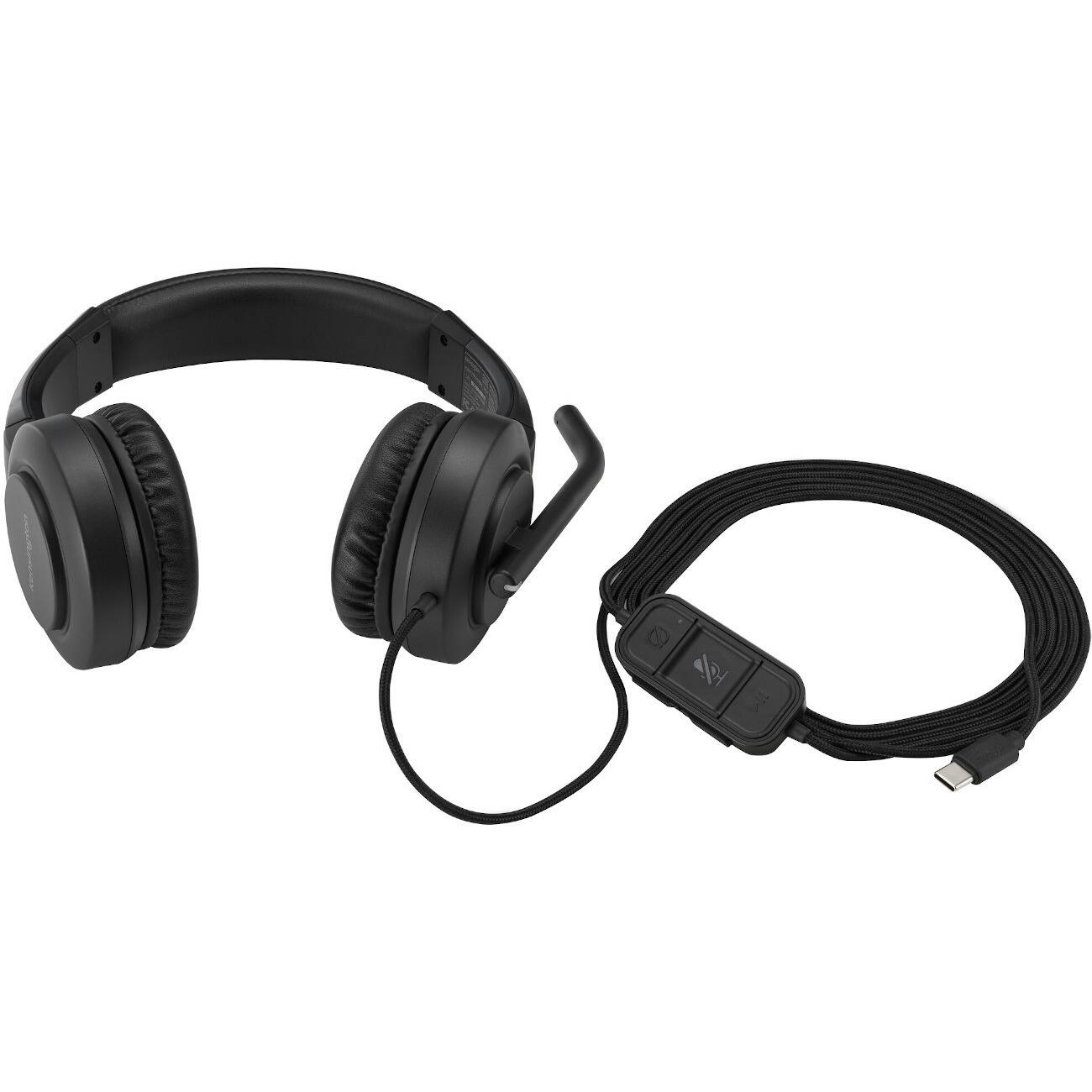 Alt View 7. Kensington - Kensington H1000 USB-C On-Ear Headset - Stereo - USB Type C - Wired - 32 Ohm - 20 Hz to 20 kHz - On-ear, Over-the-head - Black.