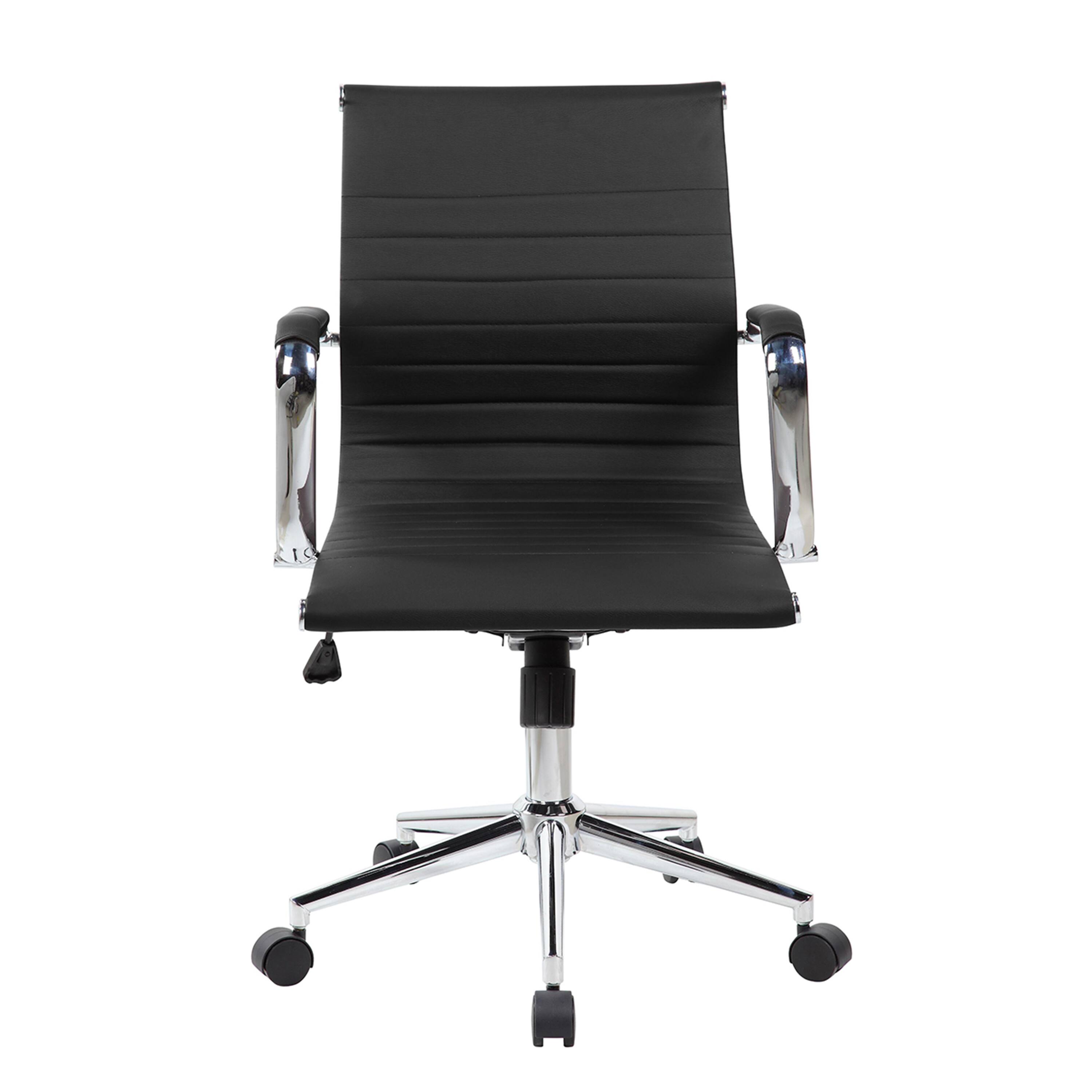 Alt View 1. APRILSOUL - Modern Medium Back Executive Office Chair Black - Black.