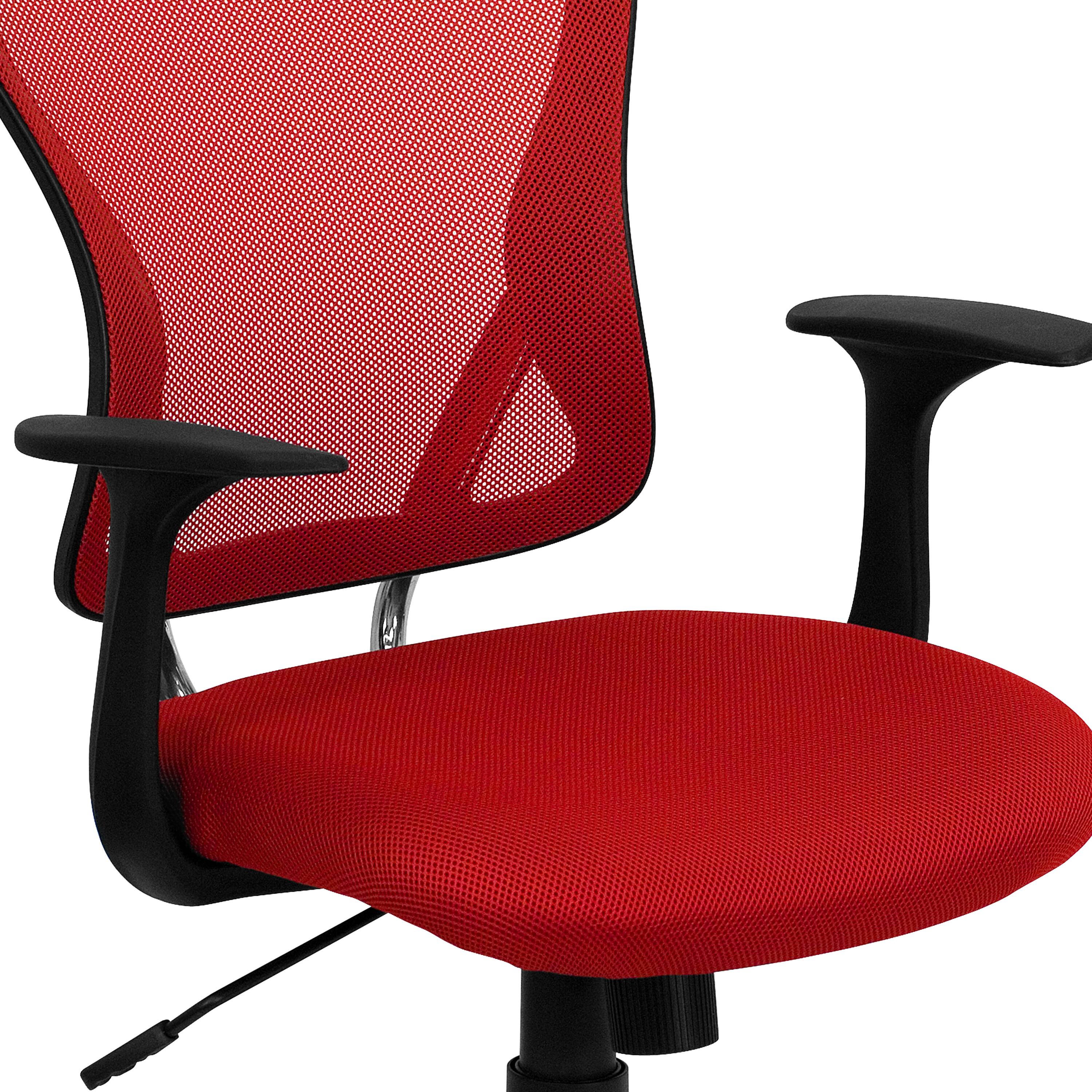 Alt View 17. Alamont Home - Alfred Contemporary Mesh Swivel Office Chair - Red.