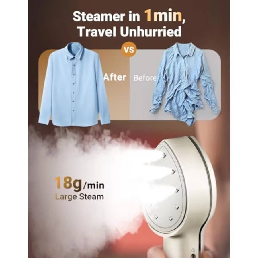 Steamer in 1 min, Travel Unhurried

After vs Before

18g/min Large Steam