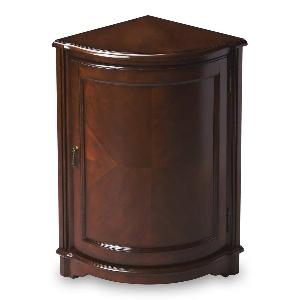 Alt View 1. Butler Specialty - Durham Corner Cabinet - Dark Brown.