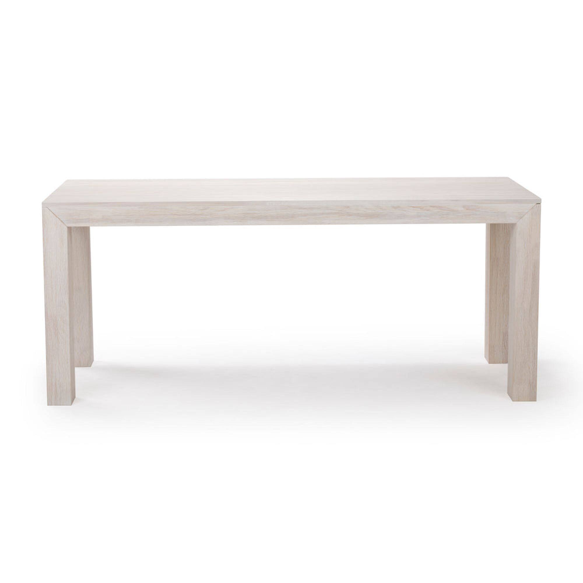Alt View 7. Plank+Beam - Modern Rectangular Dining Table (72in / 1830mm), White Sand Wirebrush - White Sand Wirebrush.
