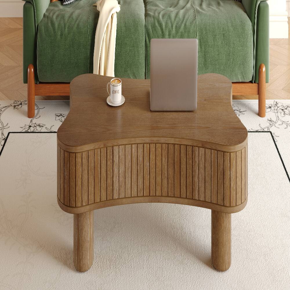 Alt View 4. Loheer - Loheer 42 inch walnut lift top coffee table rustic farmhouse coffee table with hidden storage - Walnut.