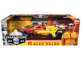 Greenlight - Dallara IndyCar #10 Alex Palou "DHL" (Raced Verison) Chip Ganassi Racing "NTT IndyCar Series Champion" (2024) 1/18 - Yellow and Red