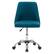 Front. CorLiving - Marlowe Upholstered Armless Task Chair - Dark Blue.