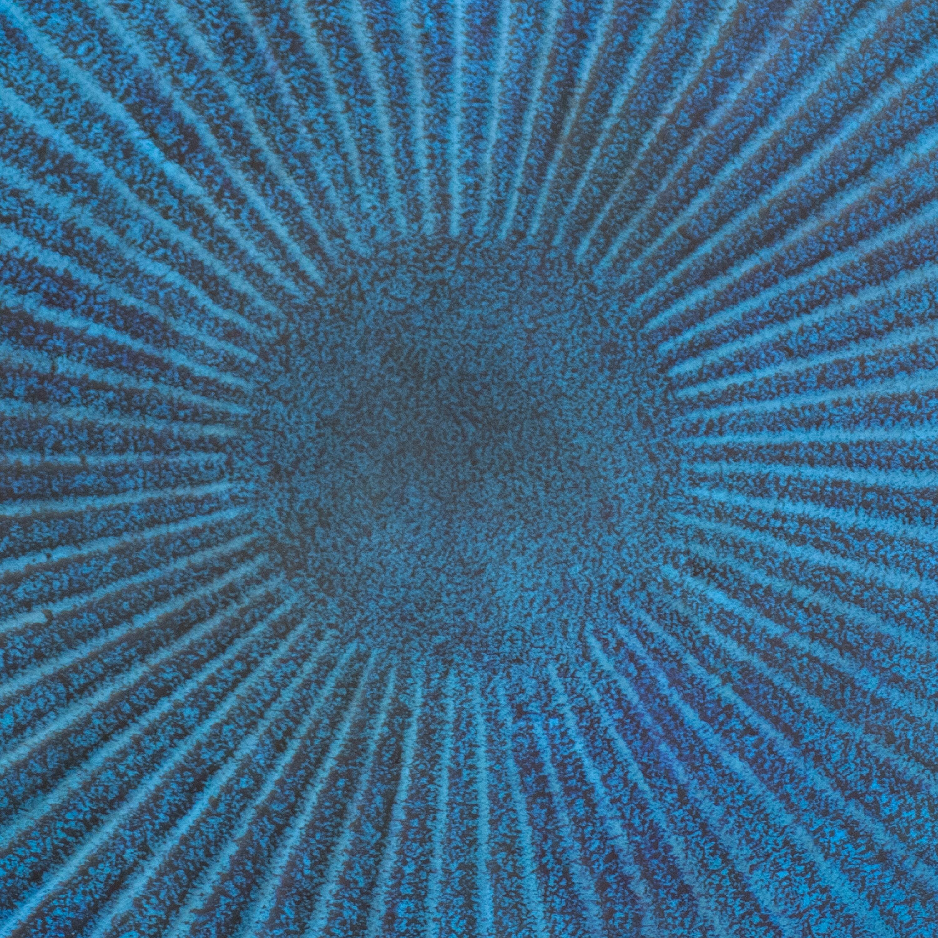 Alt View 5. Sunnydaze - Art Deco Sunburst Metal Bird Bath - 14 in - Blue Patina.