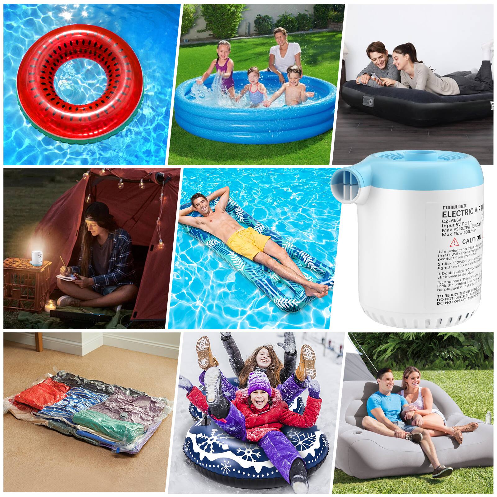 The text on the image is: "ELECTRIC AIR PUMP"