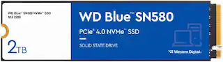 WD Blue™ SN580 NVMe™ SSD
M.2 2280
2TB
PCIe® 4.0 NVMe™ SSD
SOLID STATE DRIVE
Western Digital