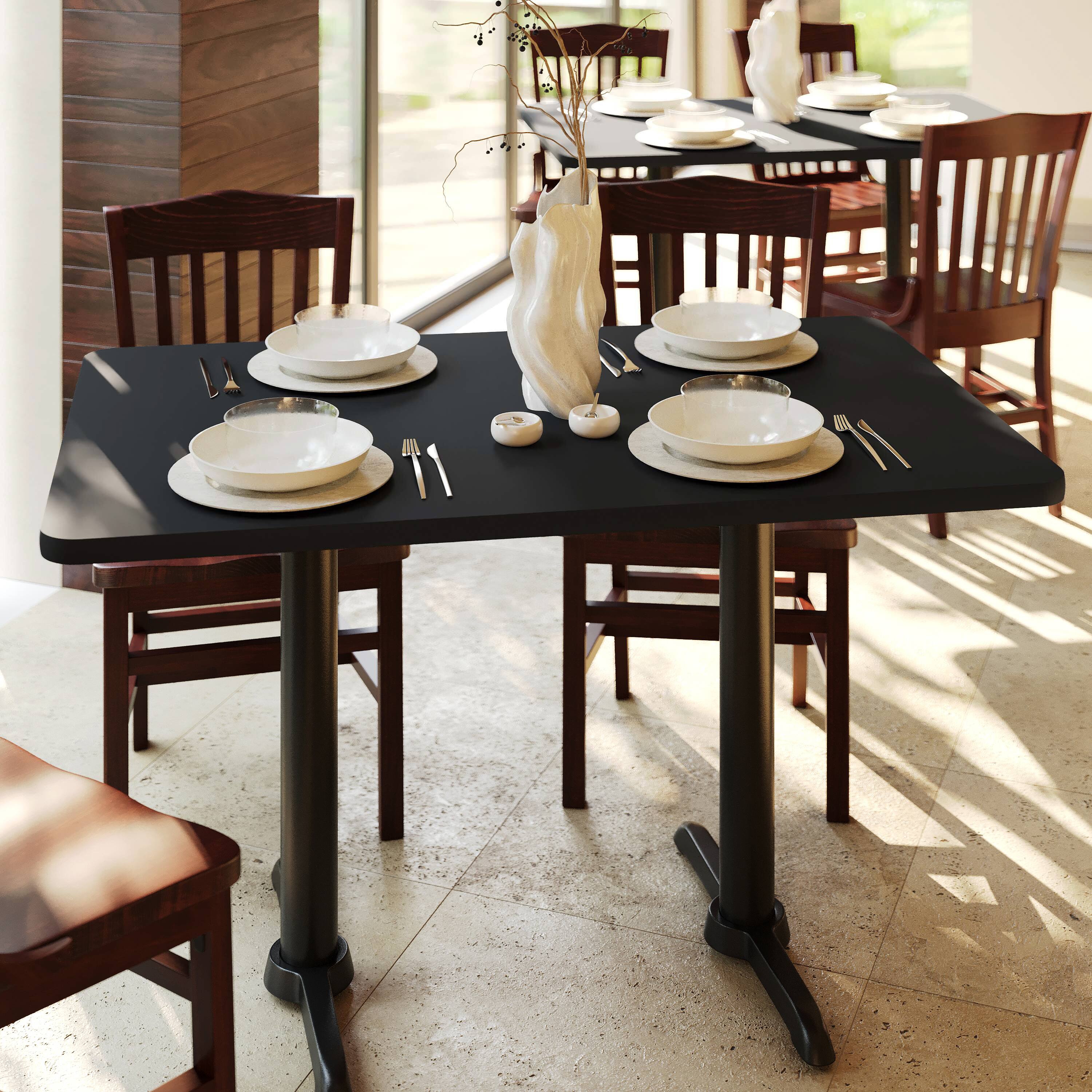 Alt View 3. Emma + Oliver - 30"x48" Rectangular Table Top with Reversible Laminate Top - Black/Mahogany.