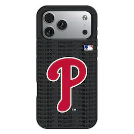 Keyscaper - MLB - Philadelphia Phillies - Personalized Bump Case with 8.2ft Drop Protection - 15 Pro - Multicolor
