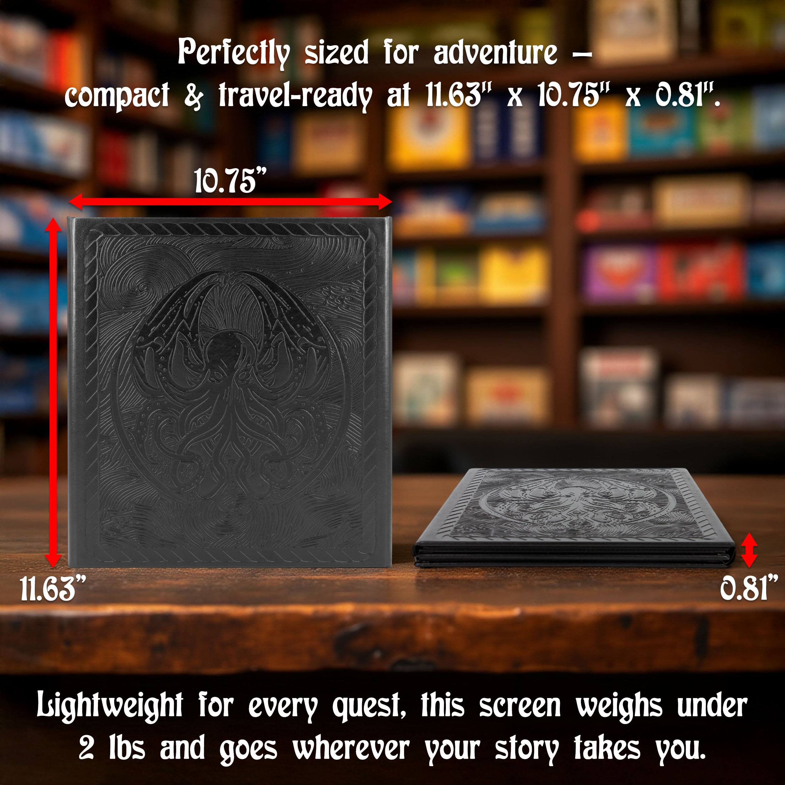 Perfectly sized for adventure – compact & travel-ready at 11.63" x 10.75" x 0.81". Lightweight for every quest, this screen weighs under 2 lbs and goes wherever your story takes you.