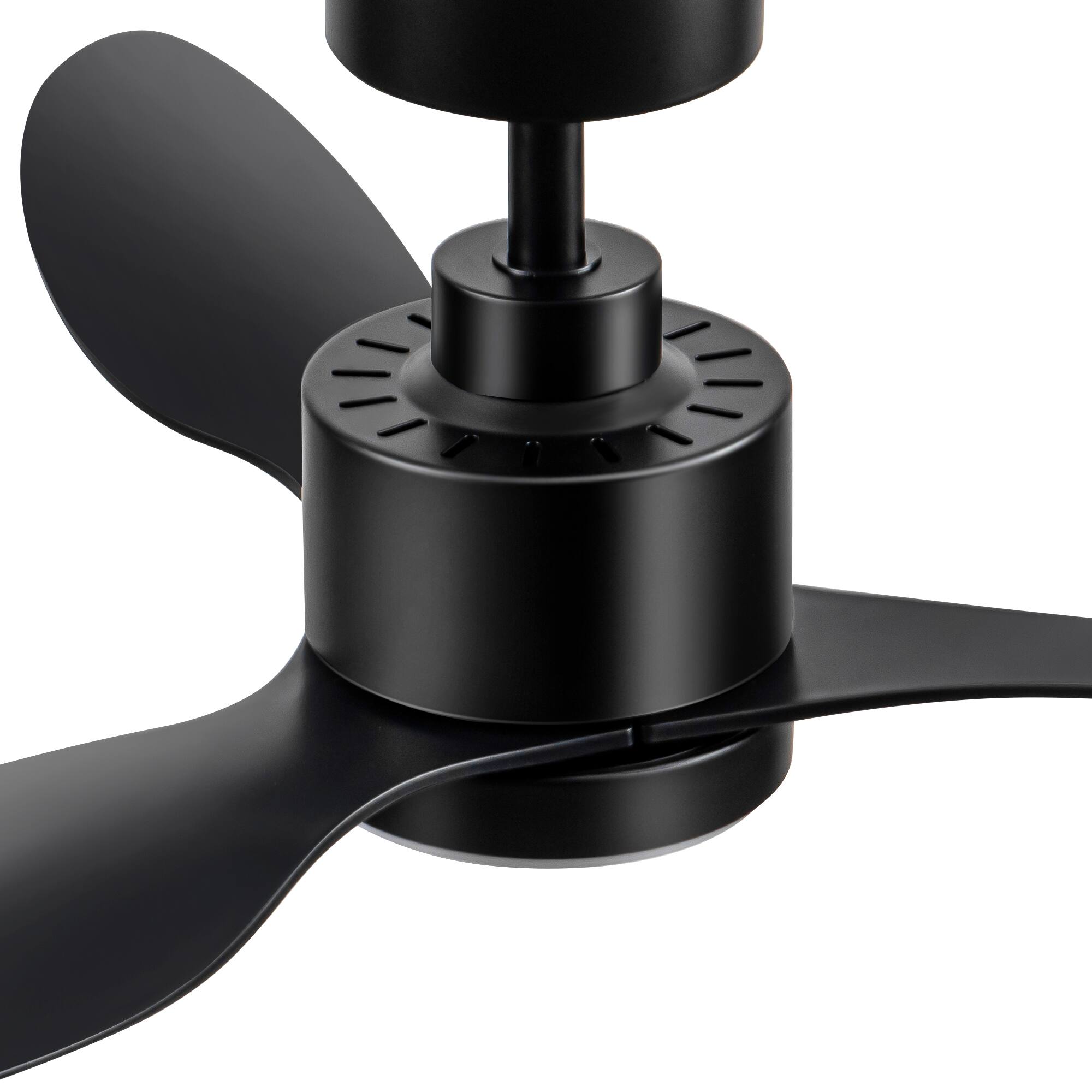 Alt View 5. Breezary - Breezary 42" Modern Indoor Ceiling Fan with 3-Color Light, 3-Blade, Remote Control, 6 Speeds, Timer, Reversible DC Motor - Matte Black.